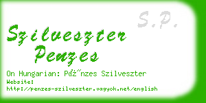 szilveszter penzes business card